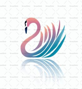 Anmutiger Schwan und Spiegelung